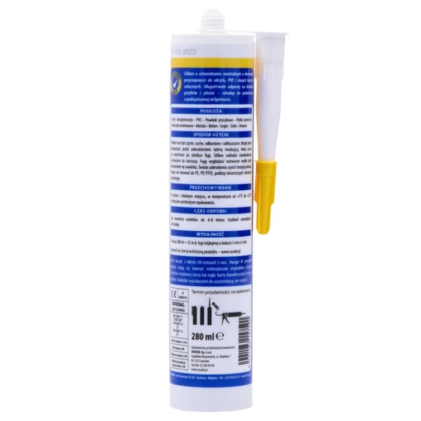 Neutral-sanitær silikone 280ml SIL2S hvid