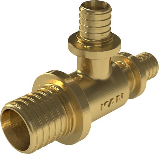 UltraLINE mässingsreducerande T-koppling - 25/20/25