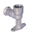 Miniatyrbillede 4 af 4: Vægbøjning med ører GW Inox - 18 Rp1/2"" L = 63 mm
