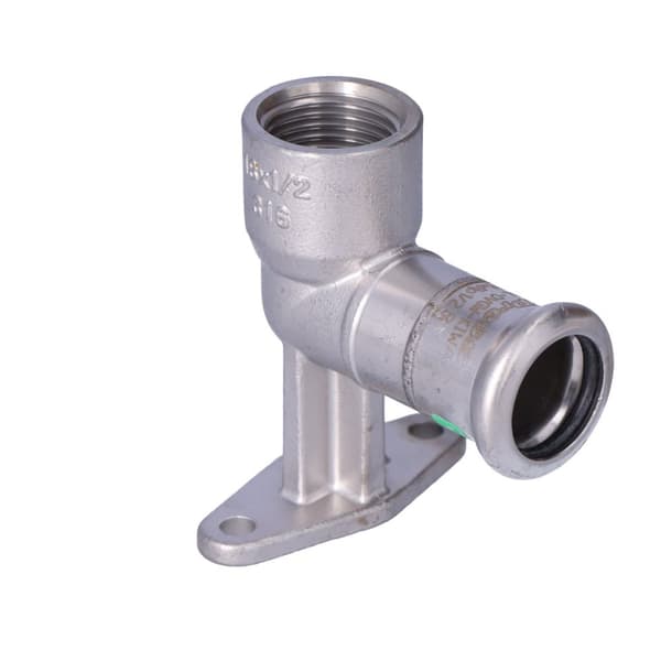 Vægbøjning med ører GW Inox - 18 Rp1/2"" L = 63 mm