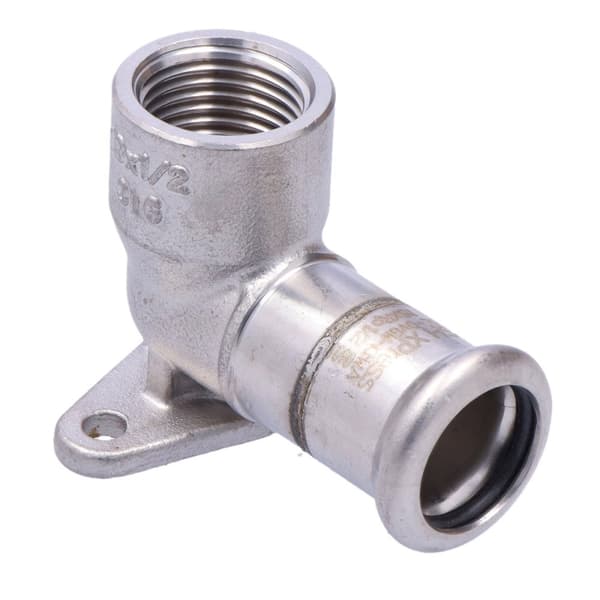 Vægbøjning med ører GW Inox - 18 Rp1/2"" L = 44 mm