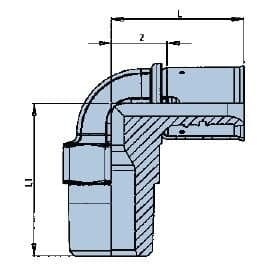 Kulmaliitin GZ 20x3/4""/90 PPSU PN10 Tigris K1