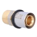 Miniatyrbillede 1 af 3: PURMO CLEVERFIT forbindelsesstykke med udvendig gevind 26x3/4"" GZ