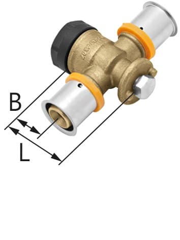 Mässingsväggkoppling GW ultraPRESS - 20 Rp1/2"" L = 41 mm