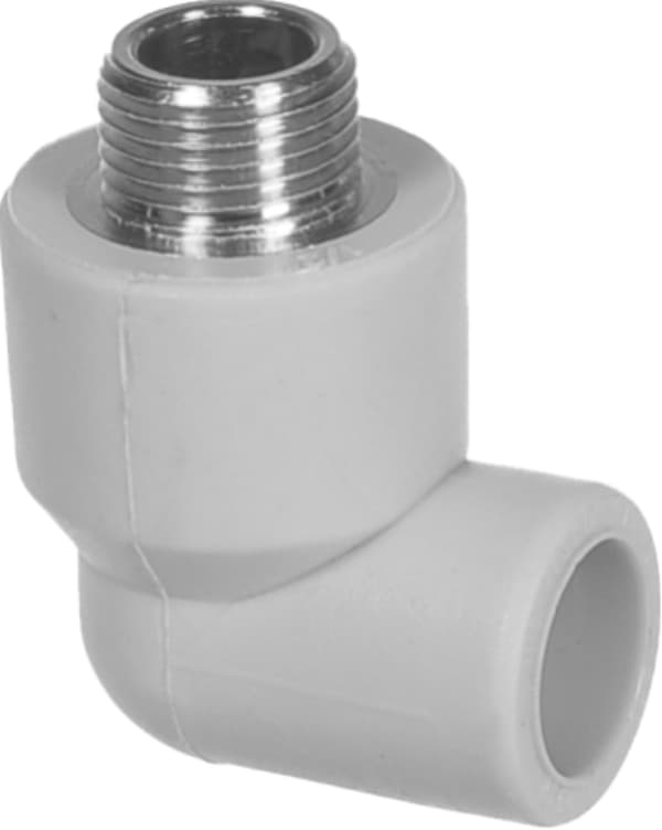 PP-böj 90 grader med mässingsgänga 32/3/4"