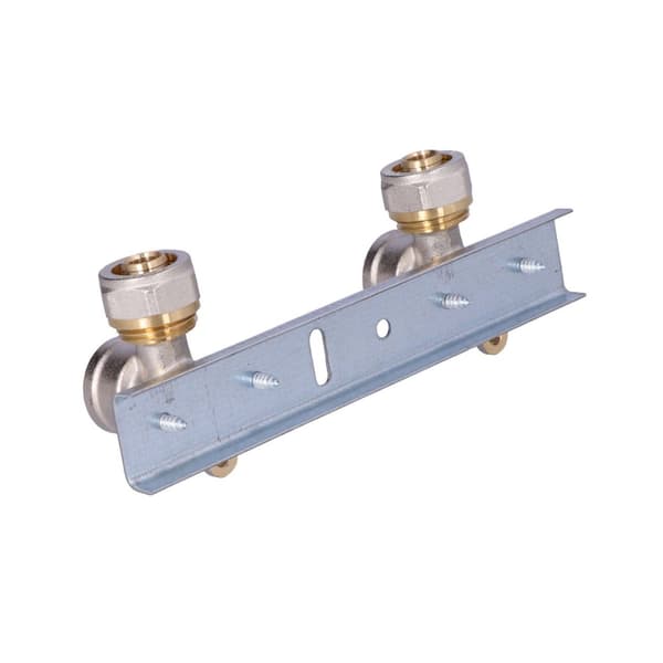 100 mm monteringsplade med snoede albuer GW 16 mm x 1/2 ONLINE