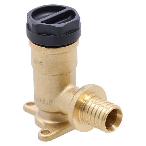 Messing vægbøjning med ører GW ultraLINE - 20 Rp1/2"" L = 52,5 mm