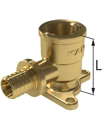 Väggböj i mässing med öron GW ultraLINE - 25 Rp3/4"" L = 54 mm