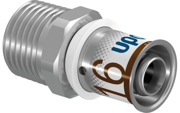 Uponor S-Press Plus -liitin ulkokierteellä 16-R1/2""MT