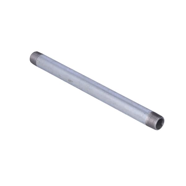 Galvaniseret stål 1/2" lang 0,25 m dobbeltgevind