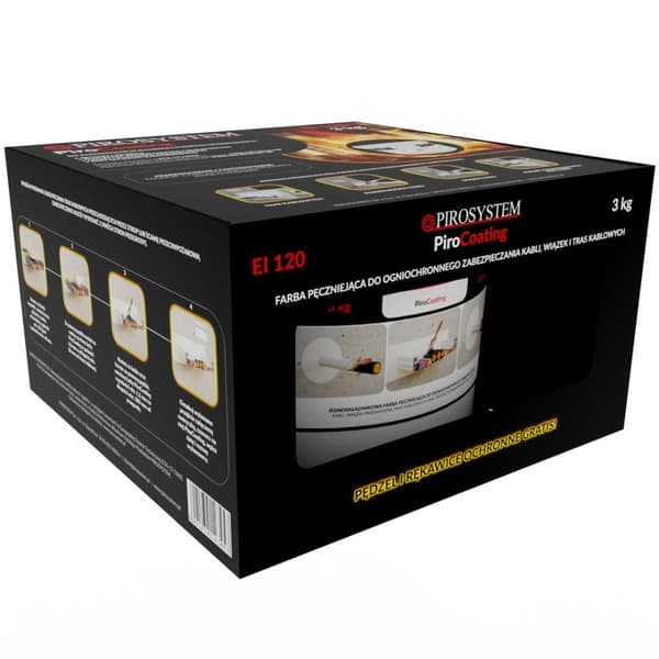 Palosuojattu maali PiroCoating, kaupallinen pakkaus 3kg PIROSYSTEM_ONNLINE