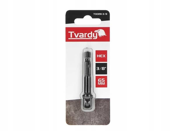 Sekskantet slagadapter 3/8"" 65mm TVARDY