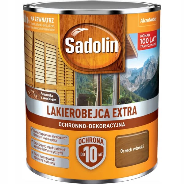 LAK BELET EKSTRA VALNØD 0,75L ""4"" SADOLIN 60730082 SADOLIN EKSTRA ""4