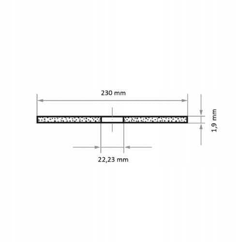 METALSKÆRESKIVE 230 x 1,9 mm INOX LUKAS