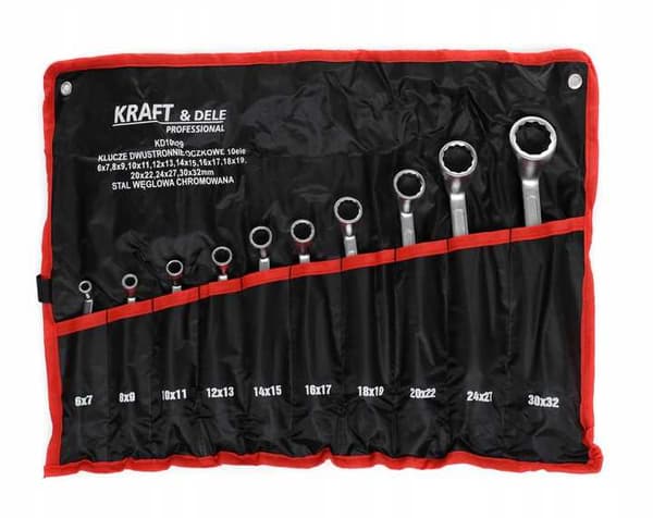 AVAINSARJA KAKSIPUOLISET RENGASVAIMET 10 KPL 6-32 mm KRAFT&DELE