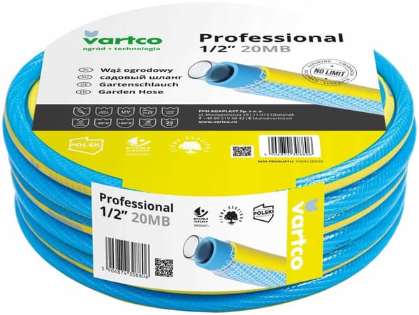 HAVESLANG 3/4"" 20M 4-LAGS PROFESSIONEL VARTCO