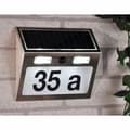 Miniatyrbillede 4 af 4: HI soldrevet LED-oplyst husnummer sølvfarvet