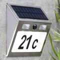 Miniatyrbillede 2 af 4: HI soldrevet LED-oplyst husnummer sølvfarvet