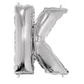 Miniatyrbild 1 av 2: Aluminiumballong Bokstav K Silver 40cm