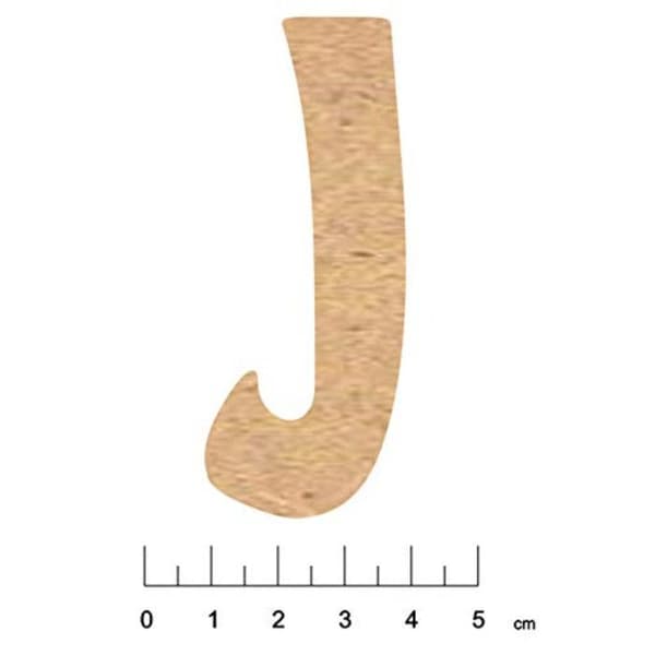 MDF-klisterbokstäver 7,5 cm Bokstav J