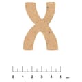Miniatyrbild 1 av 2: MDF-klisterbokstäver i trä 5 cm Bokstav X