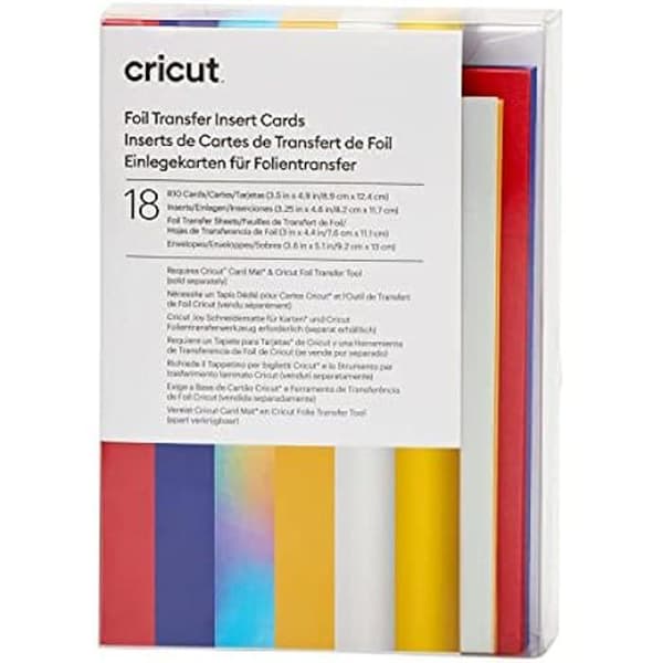 Cricut Cricut arköverföringskort | Firande | 3,5" x 4,9" (Cricut R10 storlek) | 18-pack | För en