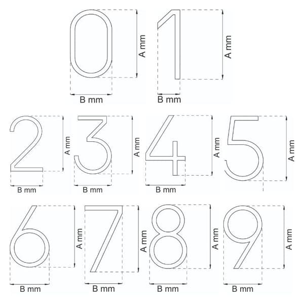Habo Contemporary Husnummer H8/18.5cm 4 / 18.5cm