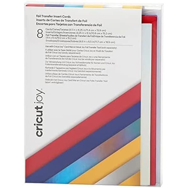 Cricut transfer foil insättningskort Cricut | Fira | 11,4 cm x 15,9 cm | 8-pack | För en