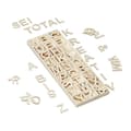 Miniatyrbild 1 av 6: Bokstäver i trä - Relaxdays - 10028684 - 162 bitar - 3 cm - Förvaringslåda
