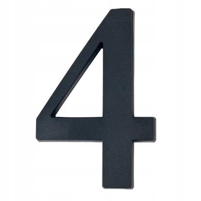 Talon numero 4 musta 19 cm