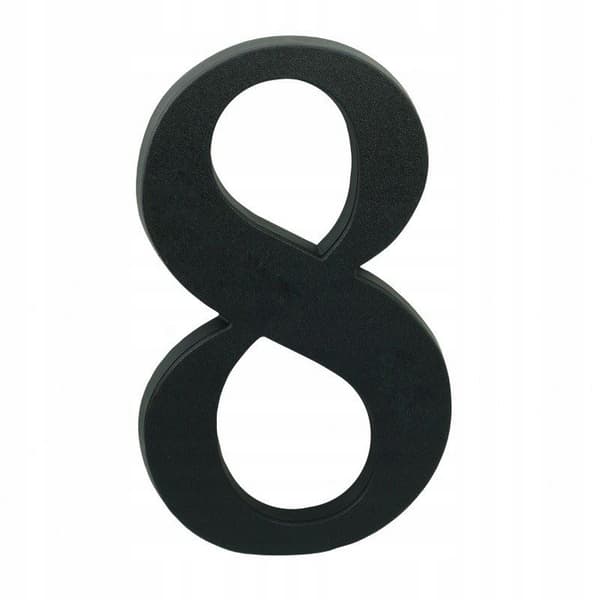Talon numero 8 musta 19 cm