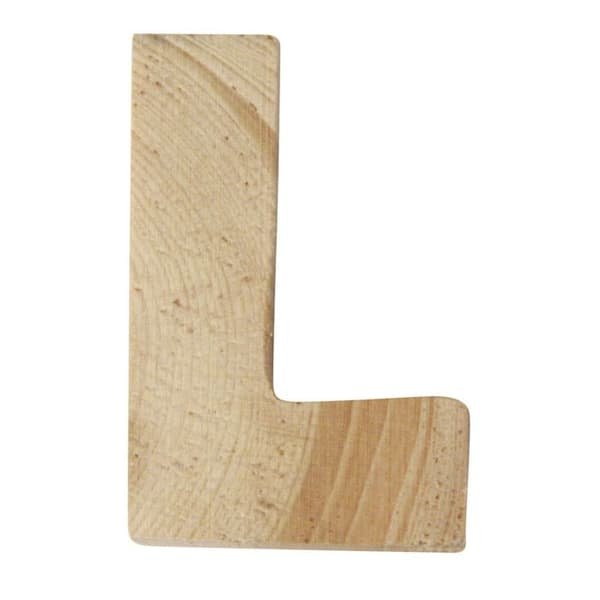 Bokstäver i trä, 5x1cm, "L"