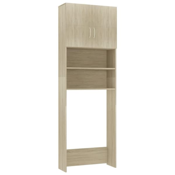 vidaXL vaskemaskineskab 64x25,5x190 cm konstrueret træ Sonoma-eg