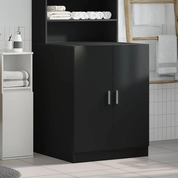 vidaXL Badrumsskåp svart 71x71,5x91,5 cm konstruerat trä
