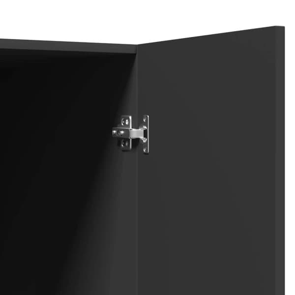 vidaXL Badrumsskåp svart 71x71,5x91,5 cm konstruerat trä