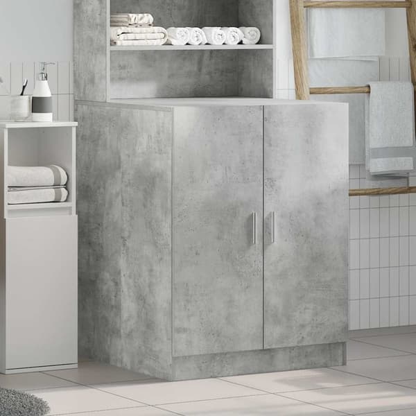 vidaXL Tvättmaskinsskåp betonggrå 71x71,5x91,5 cm