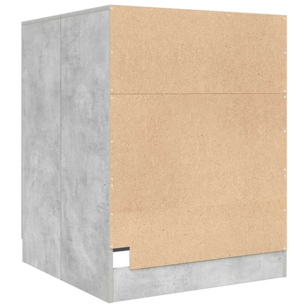 vidaXL Tvättmaskinsskåp betonggrå 71x71,5x91,5 cm