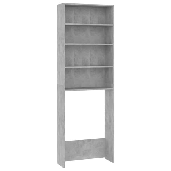 vidaXL Vaskemaskinskap betonggrå 64x24x190 cm