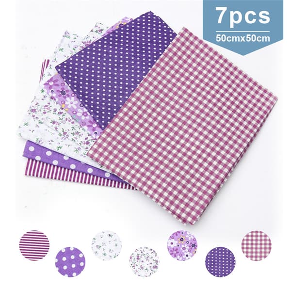 7 stk quiltning bundt patchwork bomuldsstof Håndlavet DIY syhåndværk Blomster