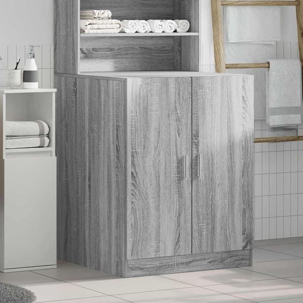 vidaXL Vaskemaskinskap grå sonoma eik 71x71,5x91,5 cm
