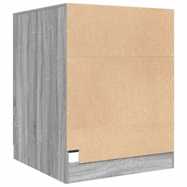 vidaXL Vaskemaskinskap grå sonoma eik 71x71,5x91,5 cm