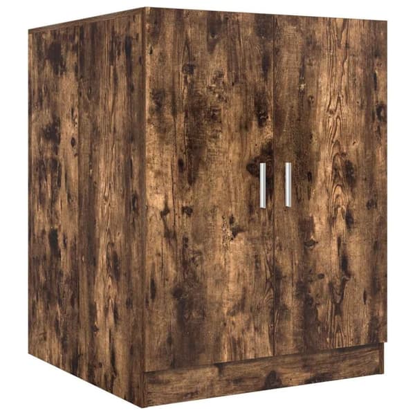 vidaXL vaskemaskineskab 71x71,5x91,5 cm røget egetræsfarve