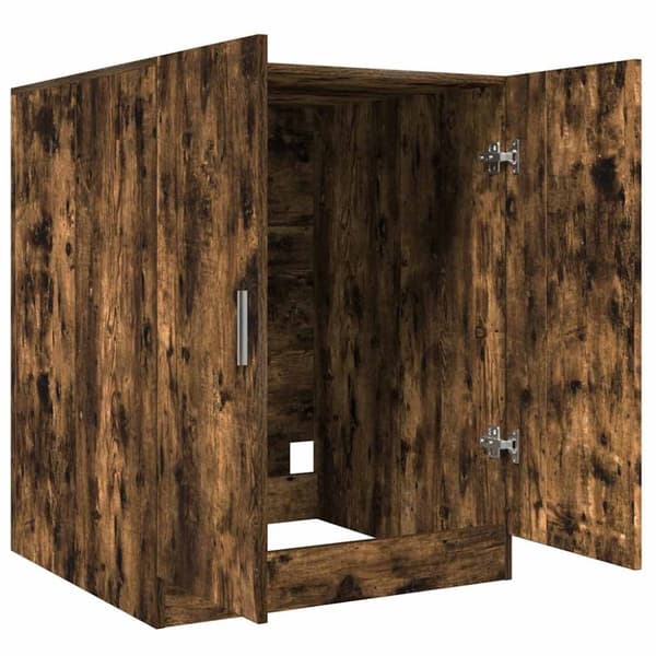 vidaXL vaskemaskineskab 71x71,5x91,5 cm røget egetræsfarve