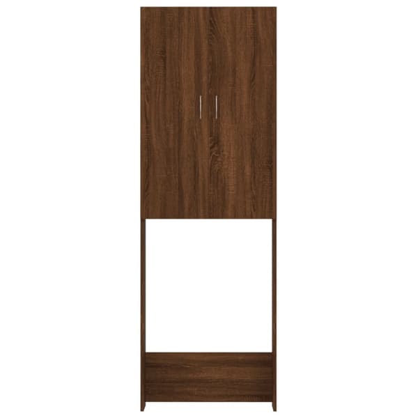 vidaXL vaskemaskineskab 64x25,5x190 cm brun egetræsfarve