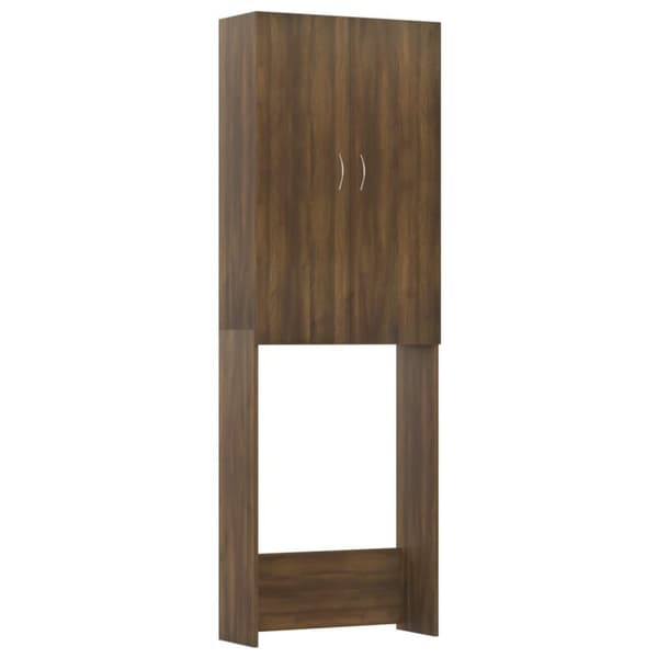 vidaXL vaskemaskineskab 64x25,5x190 cm brun egetræsfarve