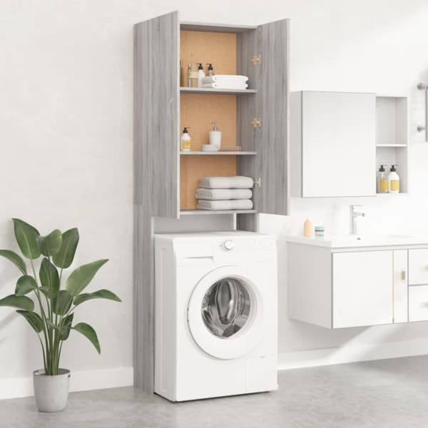 vidaXL Pesukonekaappi harmaa Sonoma 64x25,5x190 cm