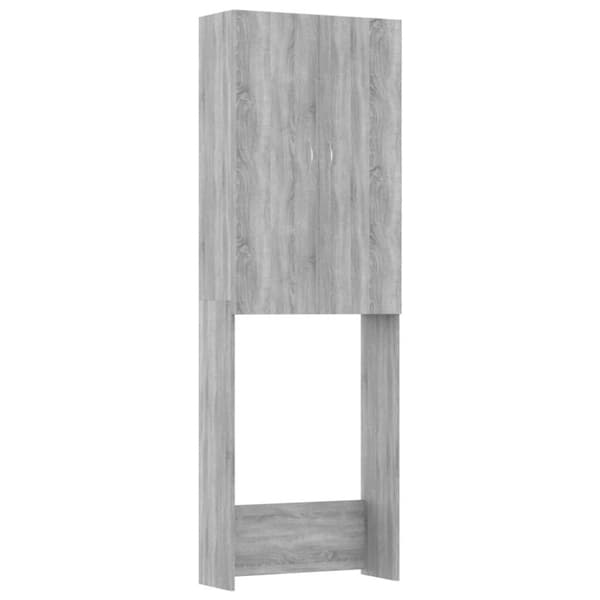 vidaXL Vaskemaskinskap grå sonoma eik 64x25,5x190 cm