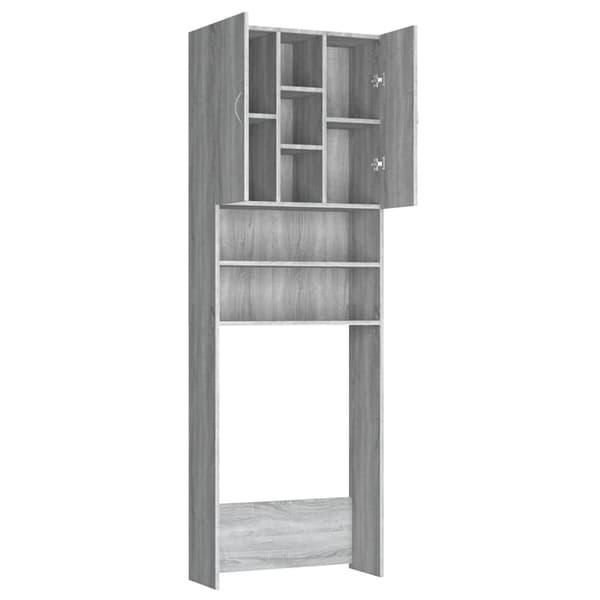vidaXL Pesukonekaappi harmaa Sonoma 64x25,5x190 cm