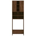 Miniatyrbilde 7 av 11: vidaXL Vaskemaskinskap brun eik 64x25,5x190 cm