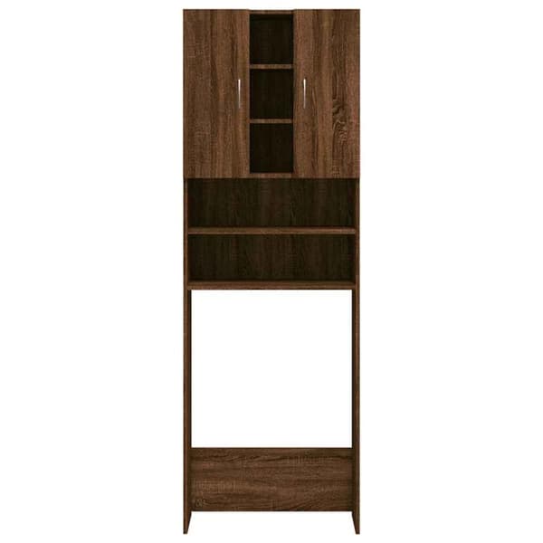 vidaXL Vaskemaskinskap brun eik 64x25,5x190 cm